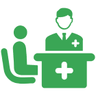 Healthcare appointment symbol