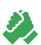 Two hands clasped in handshake
